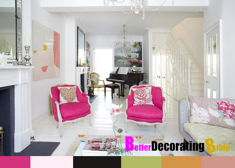uber chic modern victorian decorating colorful pops of color diy 