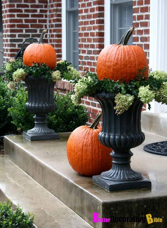 Fall Porch Pumpkin Decorating Ideas