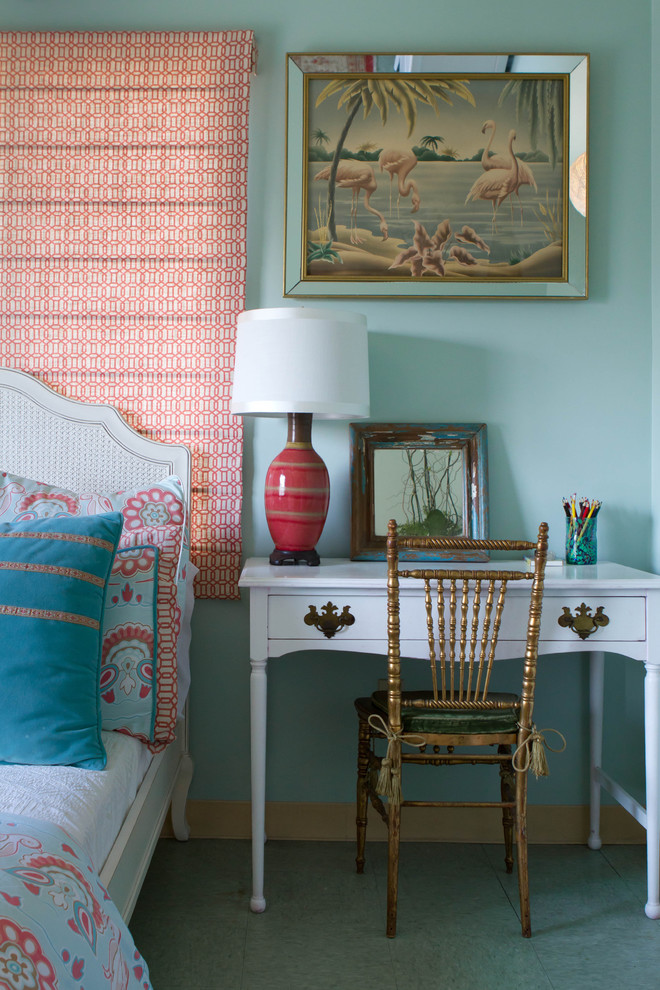 erica bierman mix and matched colors eclectic-bedroom