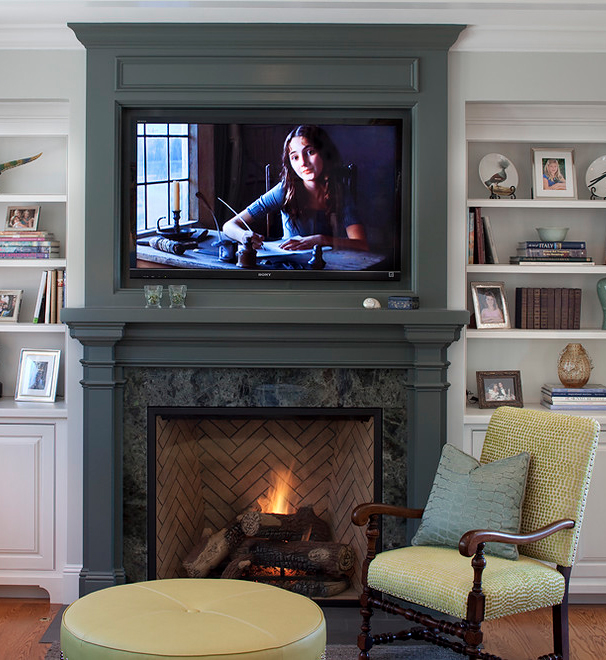 Simple Fireplace Designs With Tv Above for Simple Design