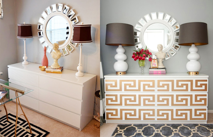 add instant glam to your ikea furniture using overlays