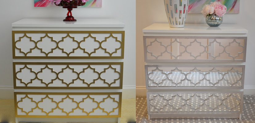 add instant glam to your ikea furniture using overlays