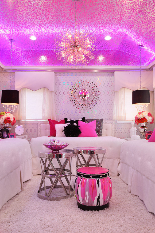 beautiful bedroom for teenage girl with pink color