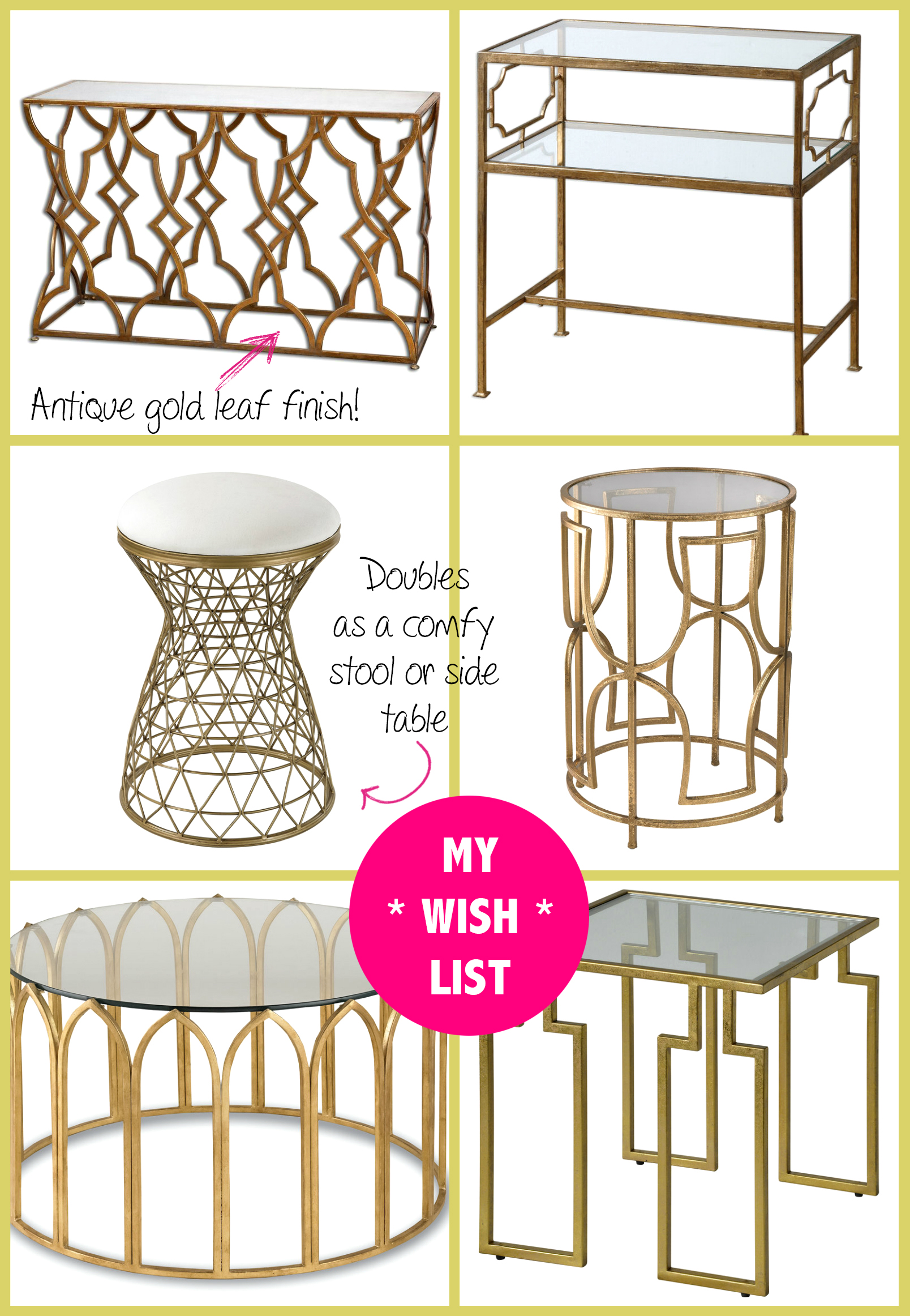 Spring Shopping – My New Gold Mirrored Table from www.waterandnature.org ...