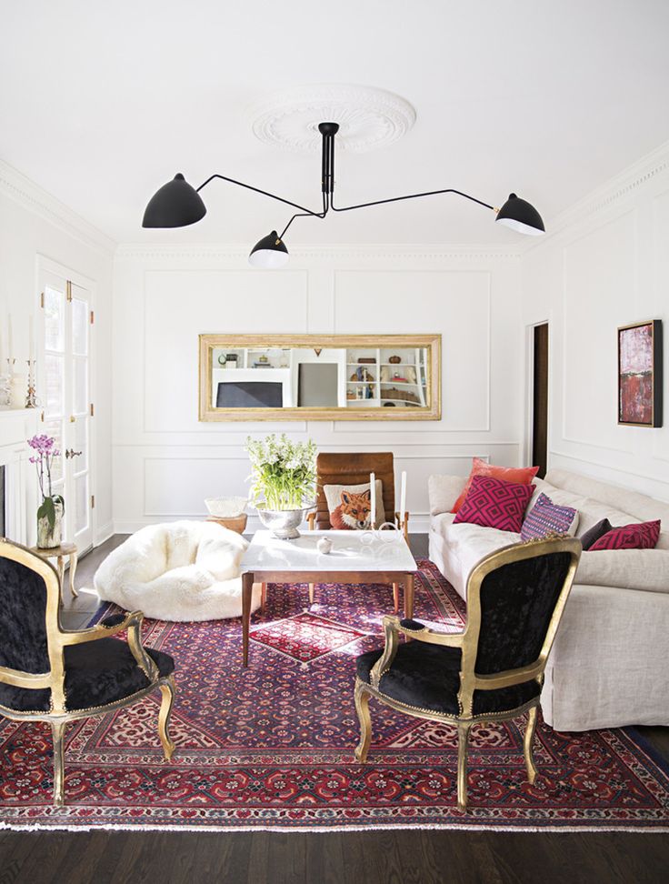 persian rug decorating living room electic