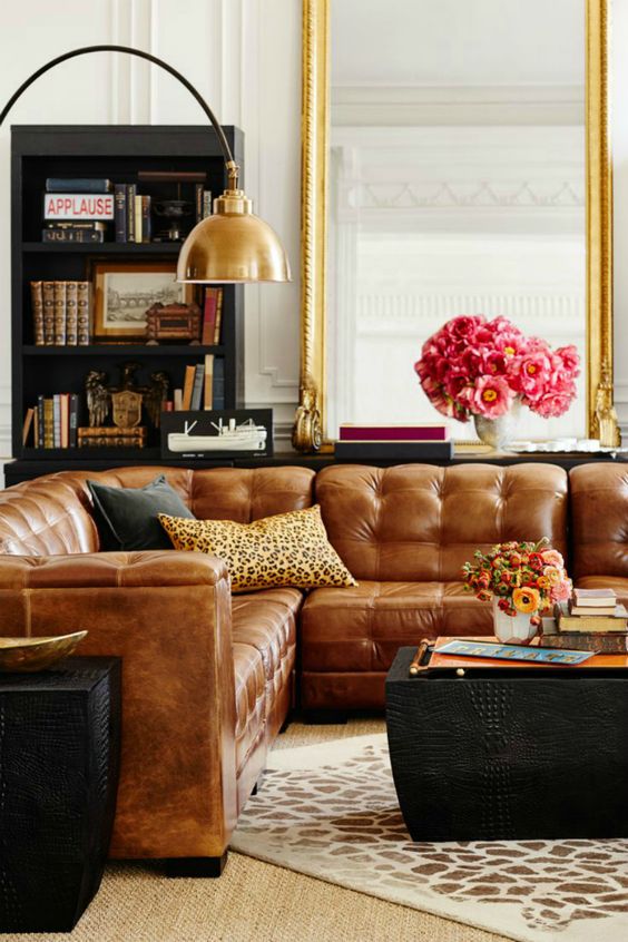 Tanned Leather Sofas are the Hottest Decorating Trend of 2016 Here’s