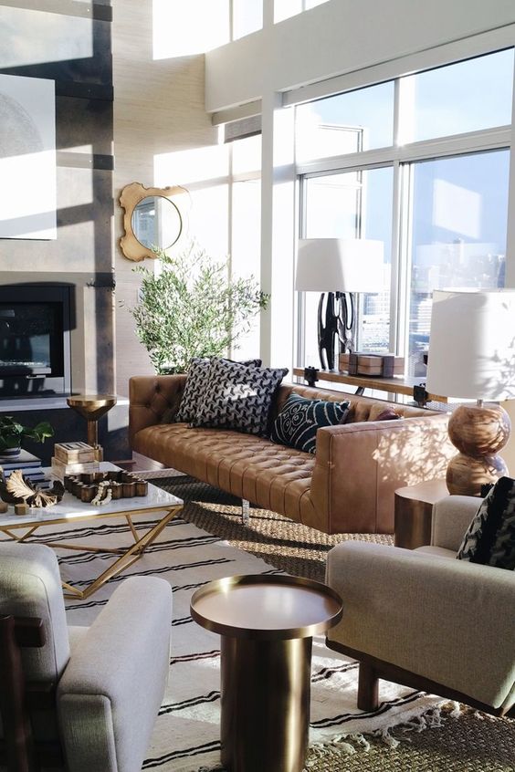 Tanned Leather Sofas are the Hottest Decorating Trend of 2016 – Here’s