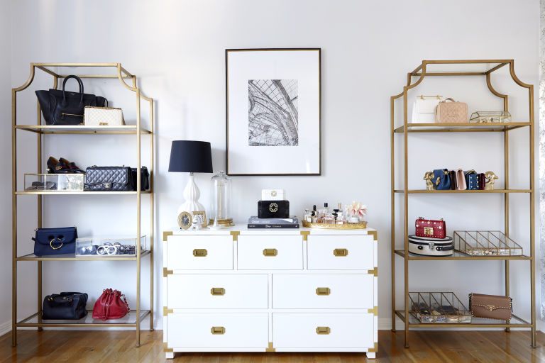 home-office-tour-decorating-ideas-white-gold-campaign-desk