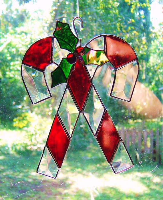 christmas diy stained glass window