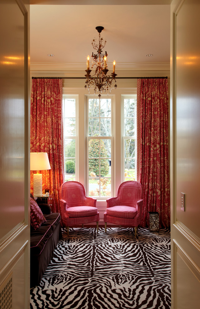 zebra carpet bedroom traditional-home-office