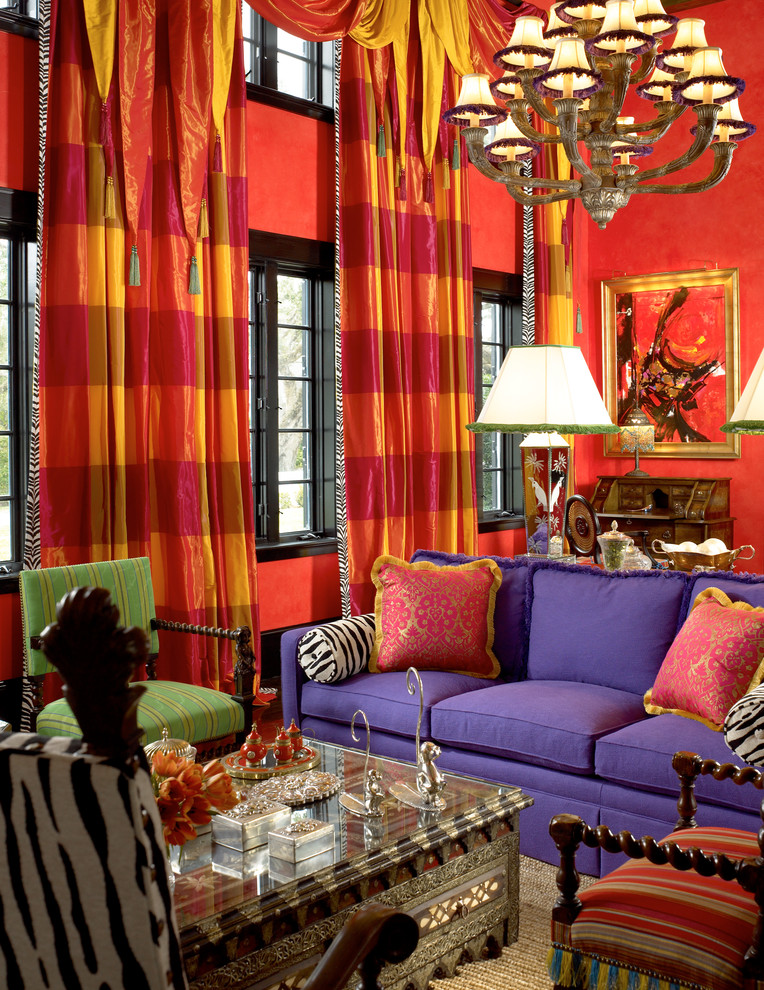 gil walsh red walls living room purple sofa better decorating bible blog