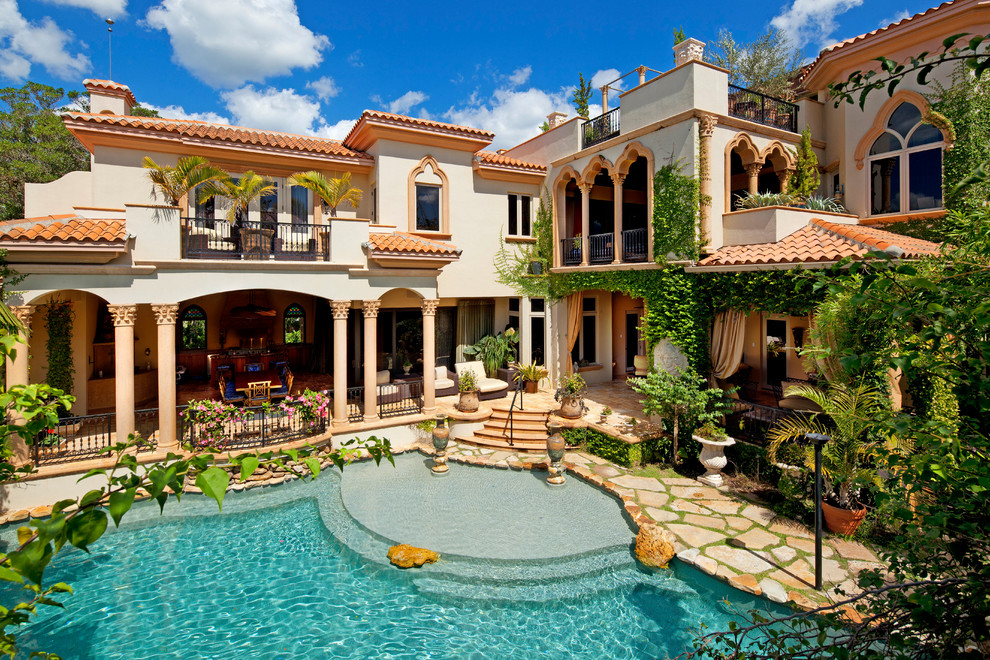 Home Tour: Impeccable Mediterranean Waterfront Home ...