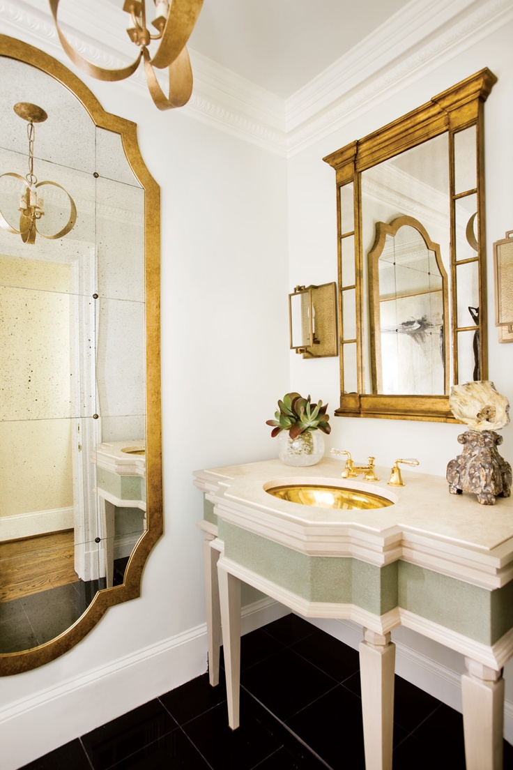 the enchanted home gold bathroom mirror sink french style decor luxurious better decorating bible blog ideas