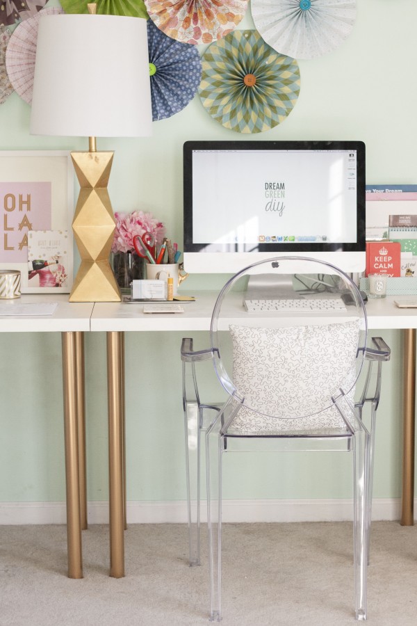 ikea hack gold desk legs project easy diy