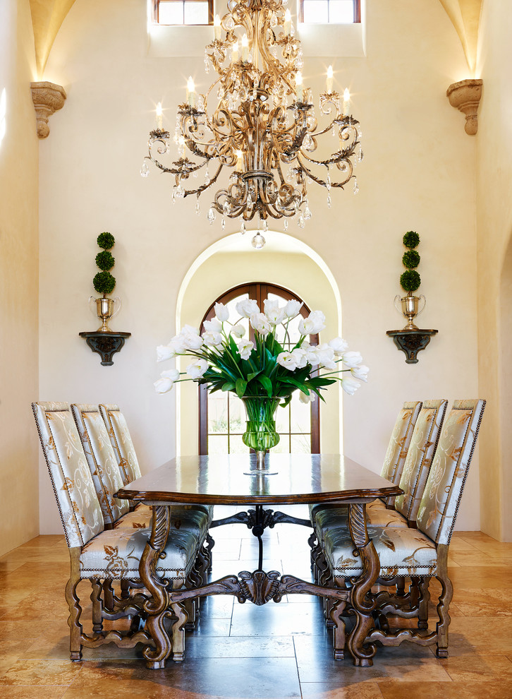 janet brooks design chandelier decorating Mediterranean-Dining-Room