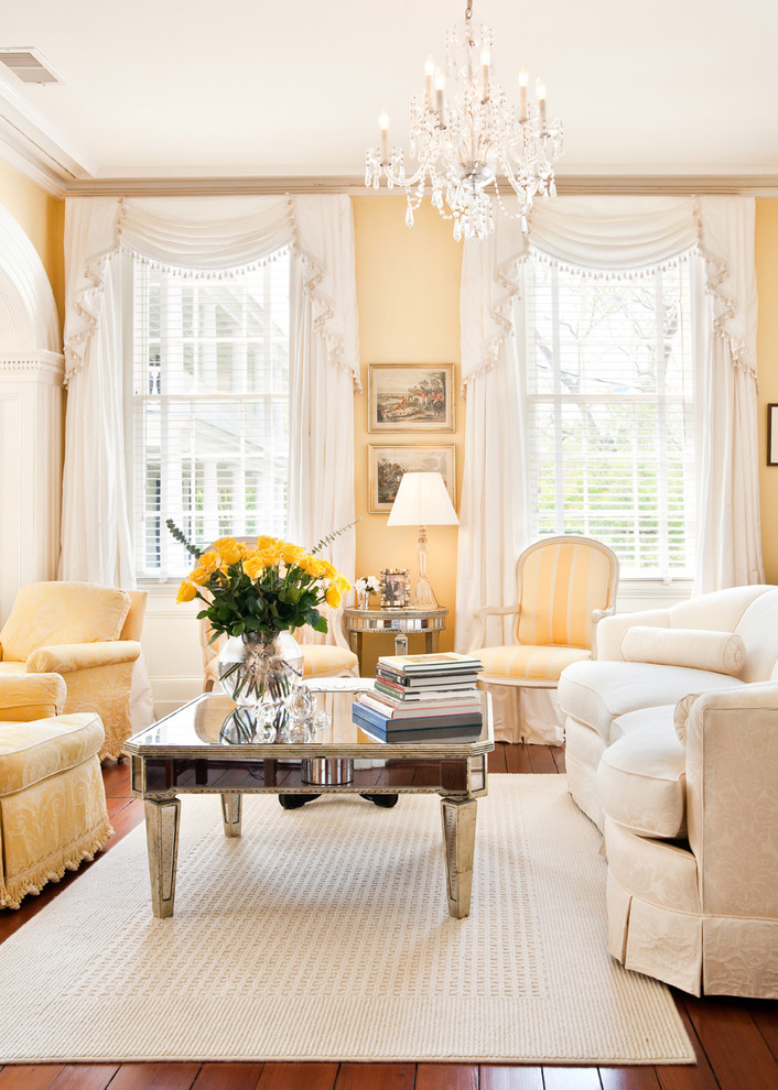 mw hunter design yellow living room pastel pale decorating chandelier
