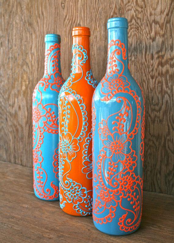 painted bottles vases diy