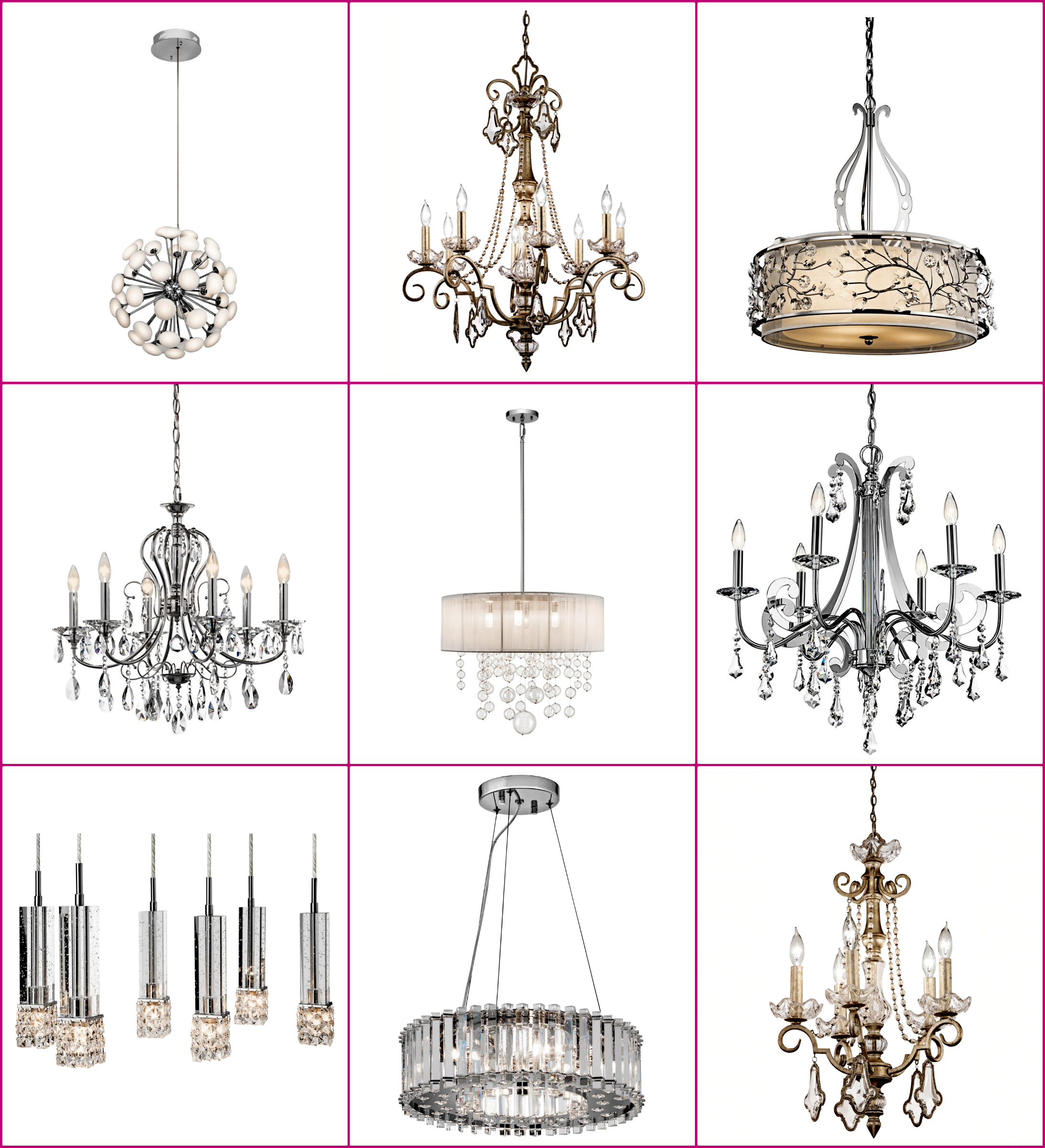 trendy chandeliers