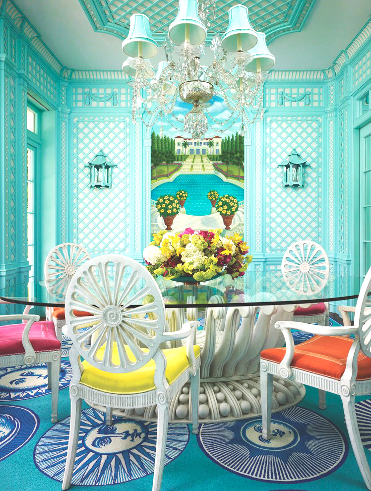 Tropical-Dining-Room vacation style decorating