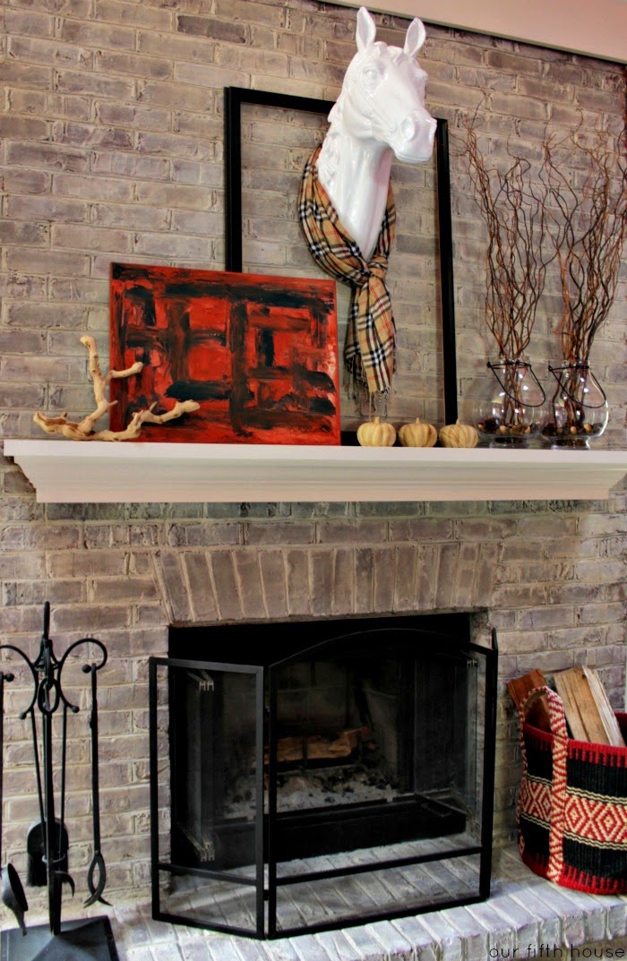 fall decorating ideas mantel