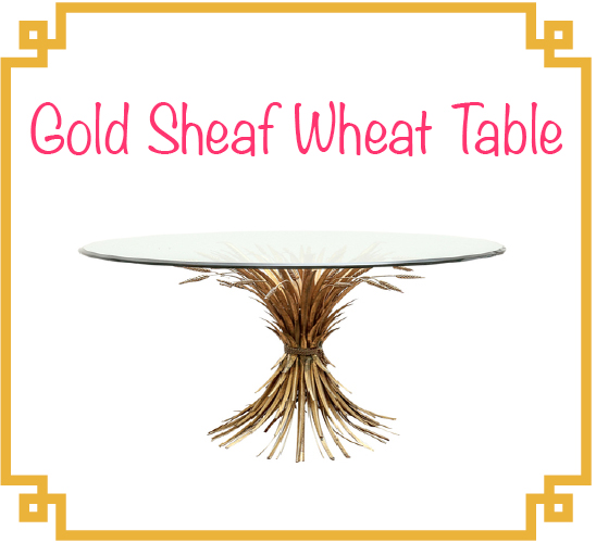 gold sheaf wheat table the high boy antique shop coco chanel apartment paris