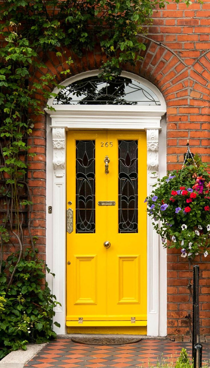 bright yellow front door victorian