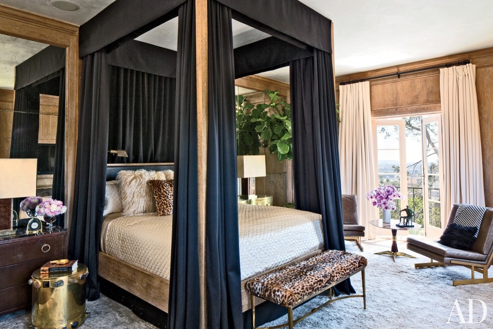 modern-bedroom-martyn-lawrence-bullard-design-los-angeles-ca ellen pompeo hme bedroom leopard end bench glamorous home tour celebrity better decorating bible blog