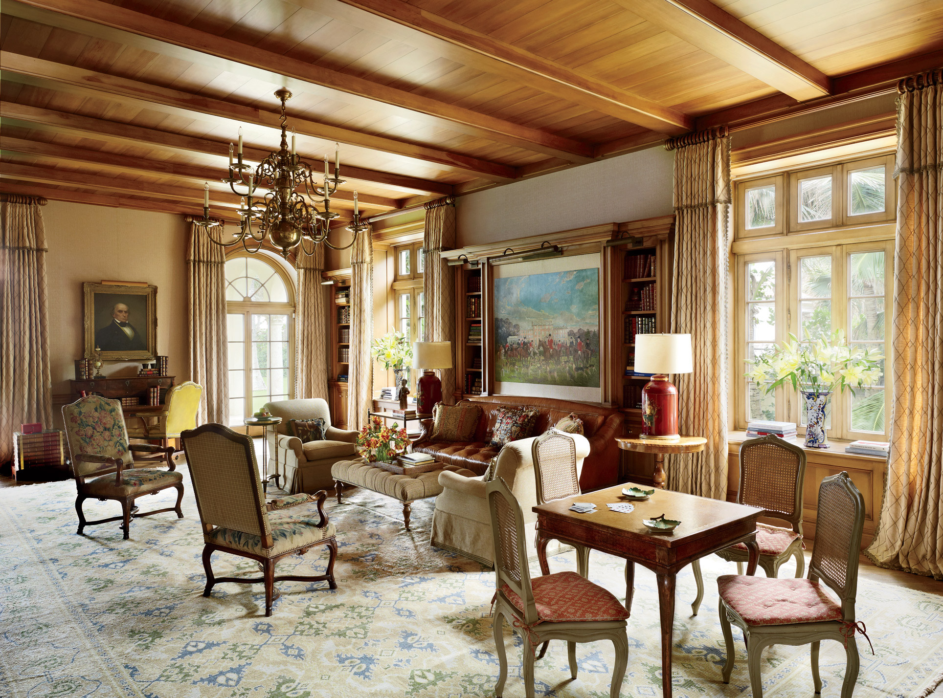 traditional-office-library-david-easton-inc-palm-beach-florida residence mansion better decorating bible blogjpg