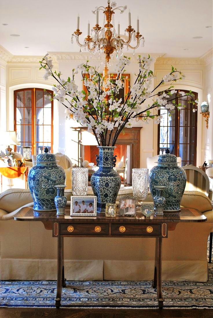 chinese chinoiserie vase blue and white decorating branches living room better decorating bible blog how to