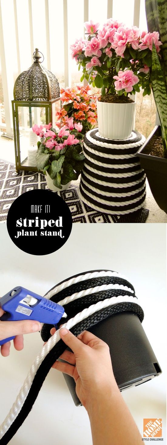 rope stand planter easy glue home depot diy idea better decorating bible blog