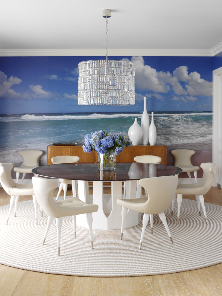 retro style decorating dining room 50s 60s wall mural ocean blue rope round rug ideas how to fads furniture