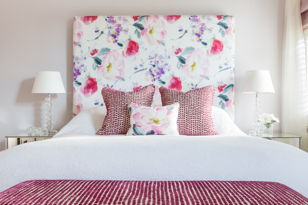 floral upholstered headboard