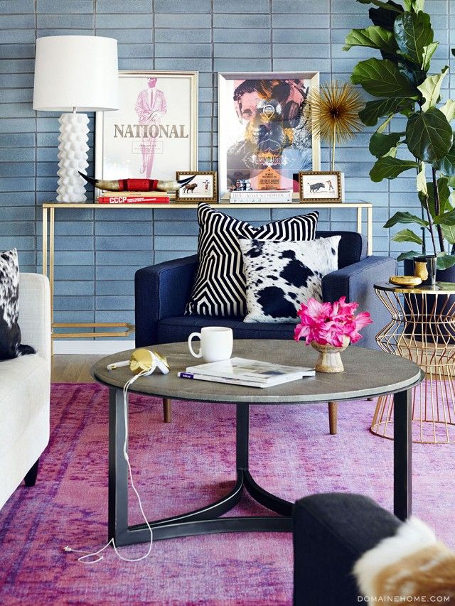 cow hide pillow pink persian rug modern decor