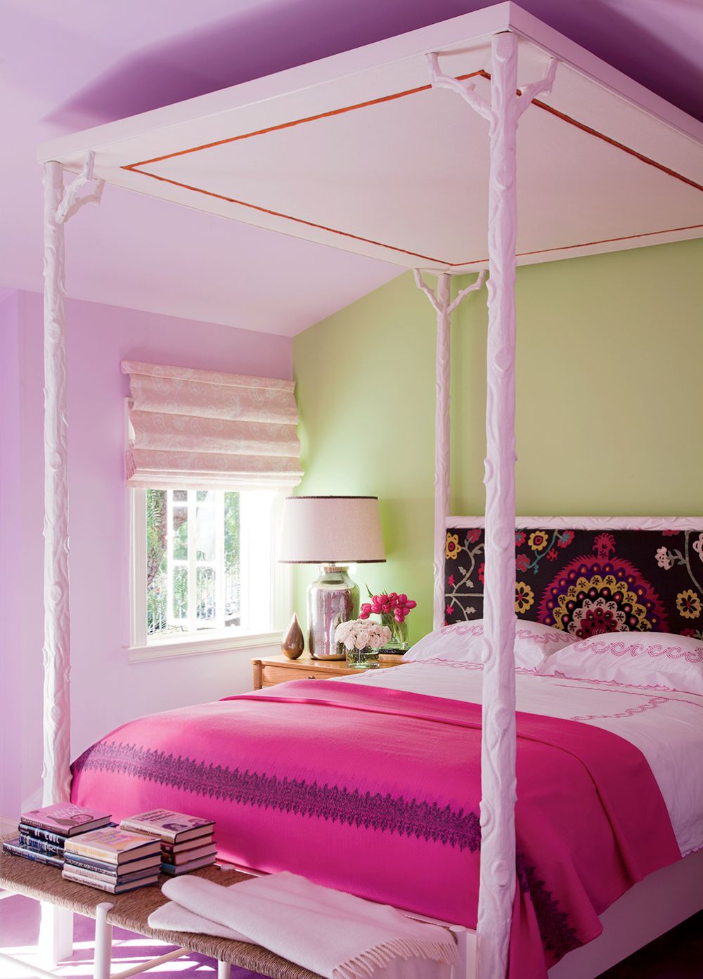 paisly headboard canopy bed made from branches pink girls room better decorating bible blog