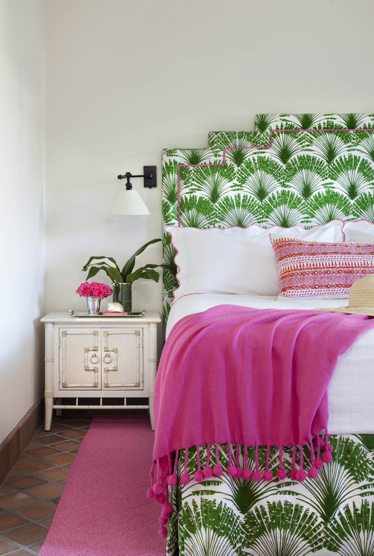 palm beach fabric pink green white bedroom better decoating bible blog ideas bright colorful fresh summery