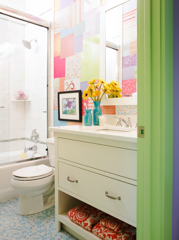 citrus colored green bathroom decorating ideas