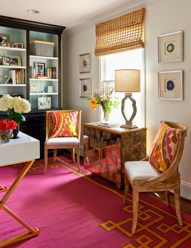 greek key rug pink orange yellow office decor glamorous decorating