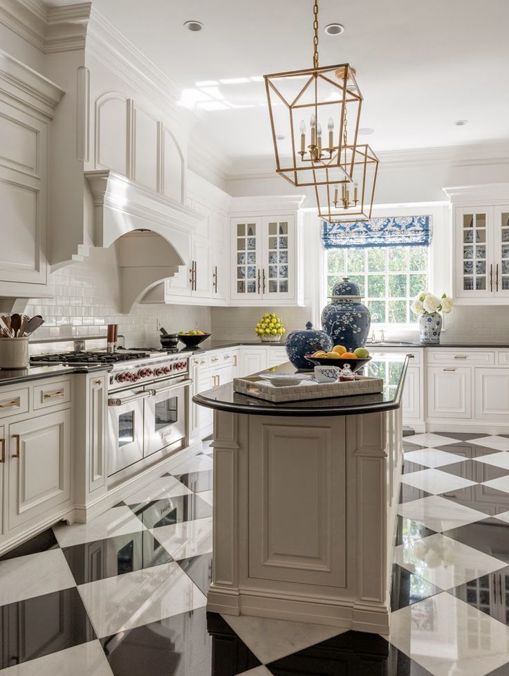 checkerboard kitchen floor