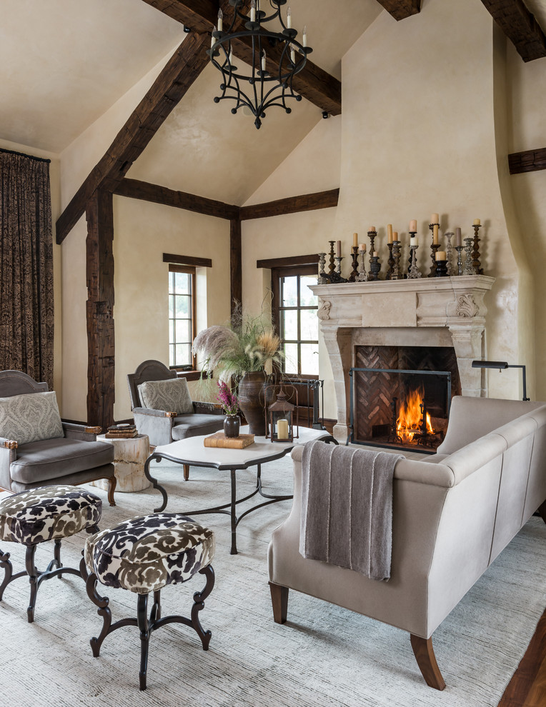 fireplace with candles on mantel decorating rustic