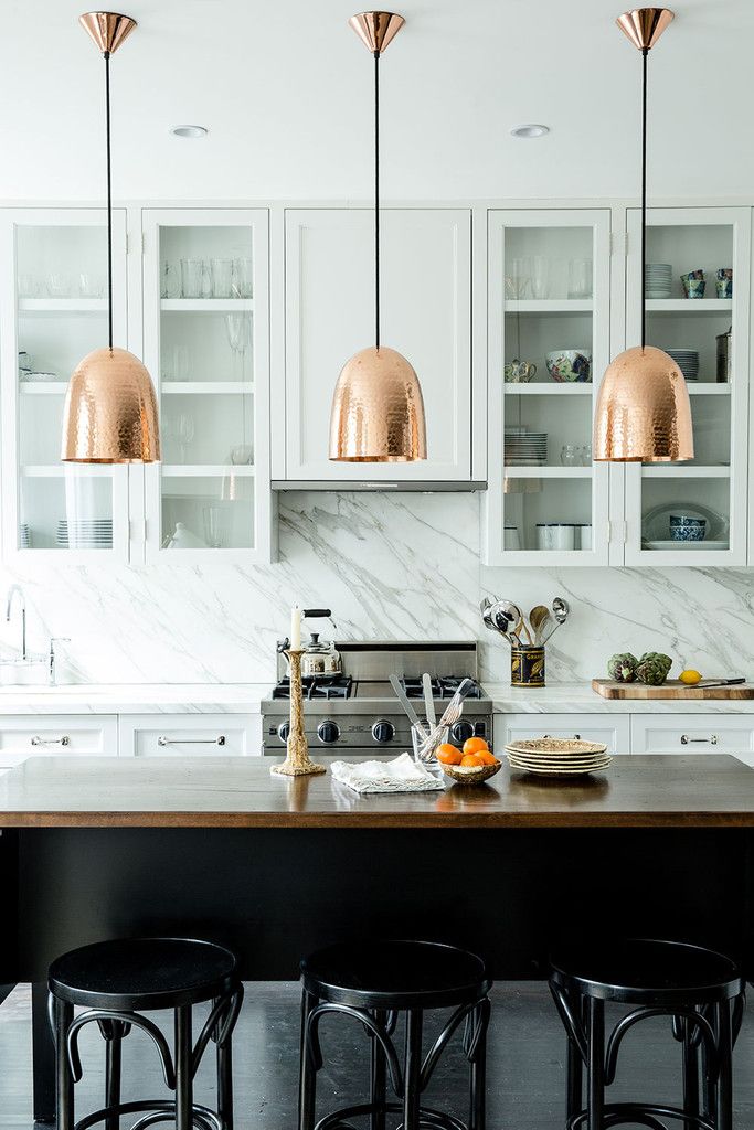 kitchen pendant lighting brass industrial modern decor ideas marble backsplash white kitchen better decorating bible blog hanging lamps