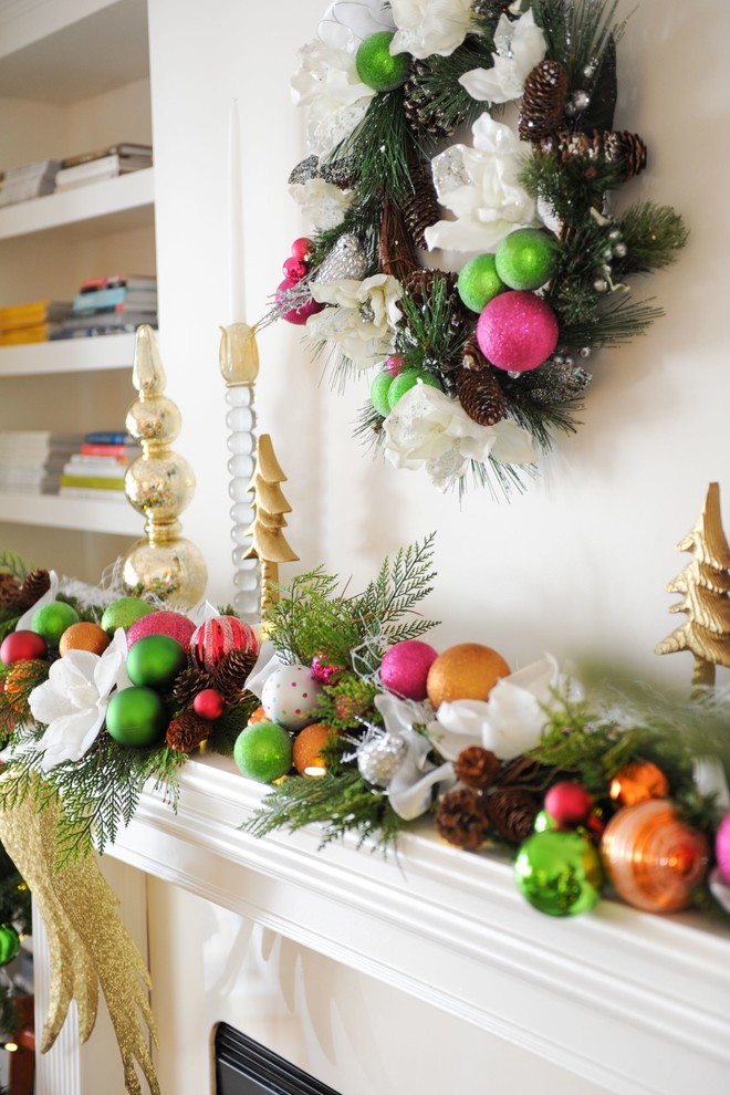 christmas holiday mantel decor diy ideas