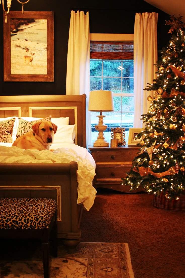 christmas holiday bedroom ideas decor