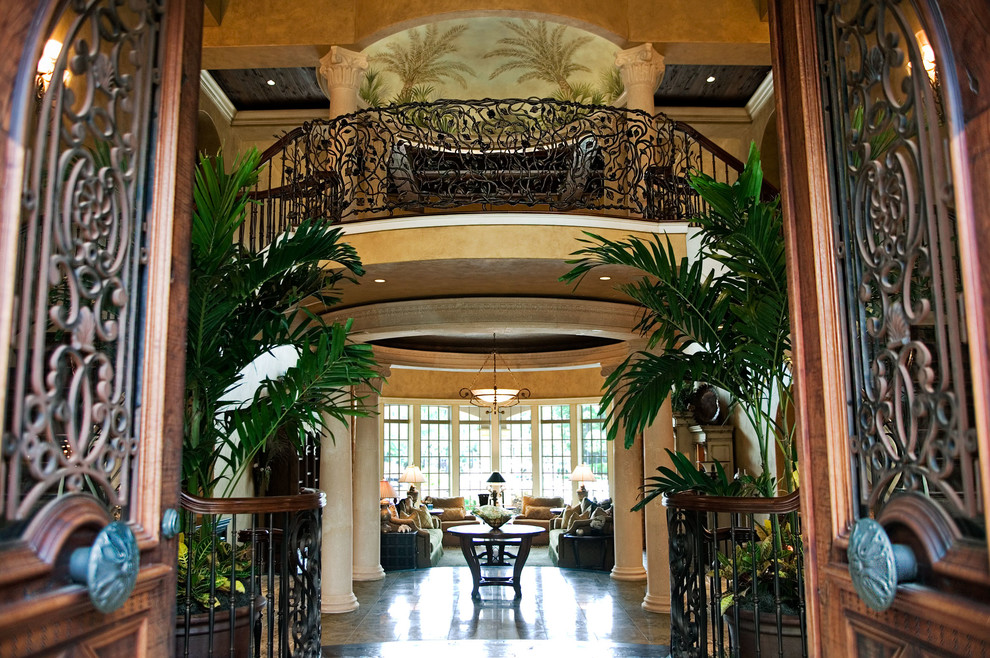 grand entrance mediterranean mansion house entrance wood exotic dark better decorating bible blog home tours ideas