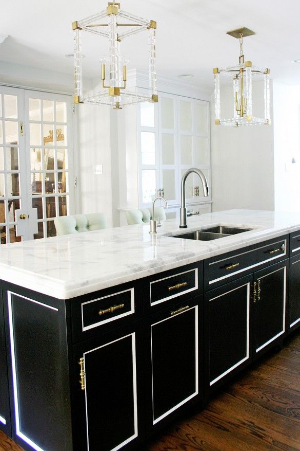 lucite chandeliers blacka nd white kitchen gold knobs decorating bible