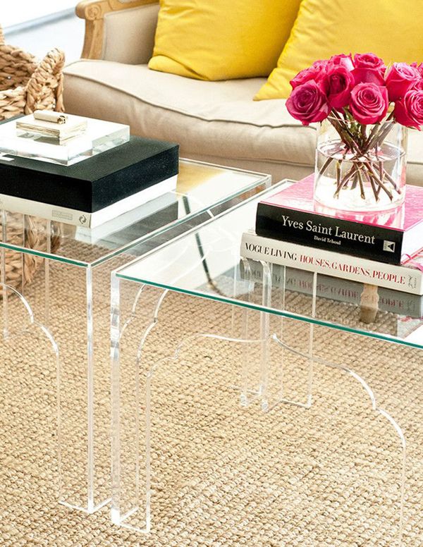 lucite coffee tables decor blog