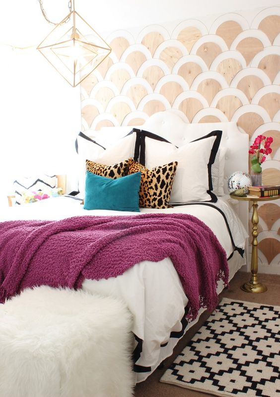 leopard pretty girly bedroom decor