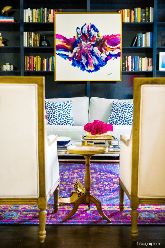 overdyed persian rug decor purple
