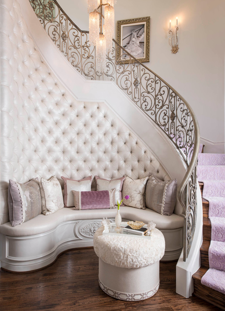 french staircase princess pink runner decorating stair makeover ideas