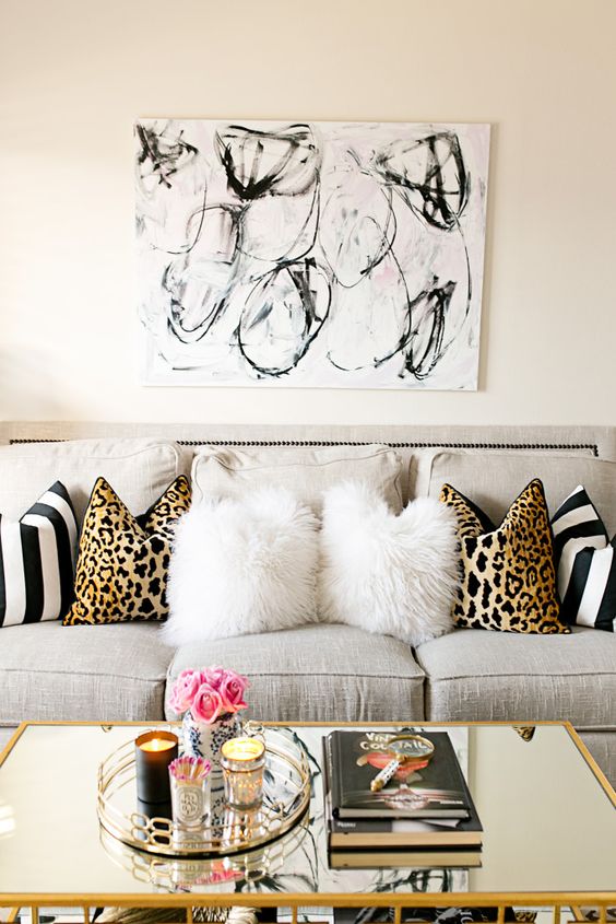 glam living room decorating apartment ideas gold coffee table