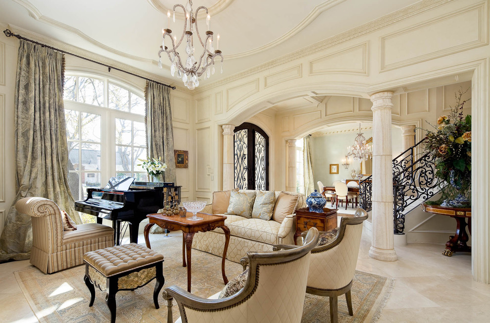 living room french style castle mansion decorating ideas